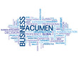 BUSINESS ACUMEN Tag Cloud (intelligence decision-making process)