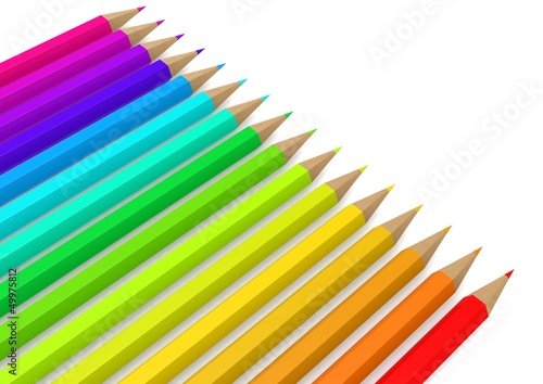 Photo: Color pencil line up Color pencil line up