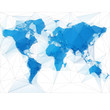 World Map Illustration with largest cities in the world