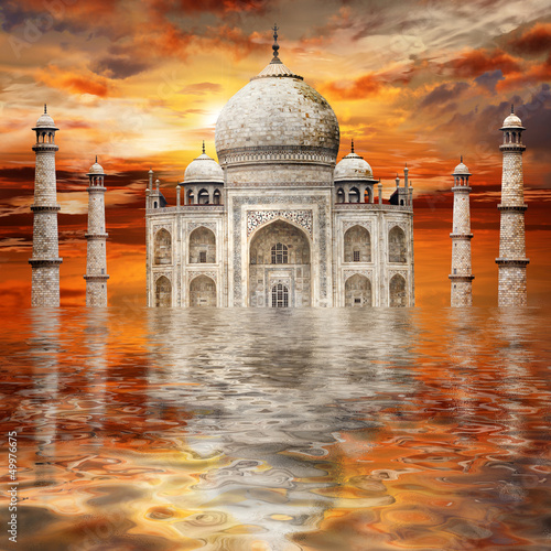 Photo: incredible India - Tadj mahal on sunset incredible India - Tadj mahal on sunset