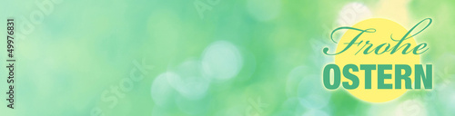 Photo: frohe ostern banner mit bokeh frohe ostern banner mit bokeh