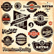 Retro labels. Vintage labels. Premium Quality Guarantee.