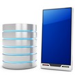 3d database server with mobile smartphone