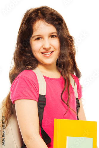 Photo: Smiling girl with books Smiling girl with books