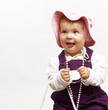 cute little girl with beautiful dress, closeup