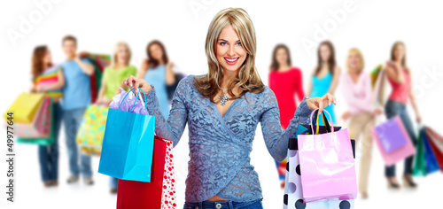 Photo: Group of shopping woman. Group of shopping woman.