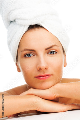 Photo: Relaxed woman after shower Relaxed woman after shower