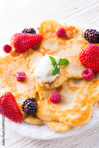 Photo: Pancake. Crepes With Berries Pancake. Crepes With Berries