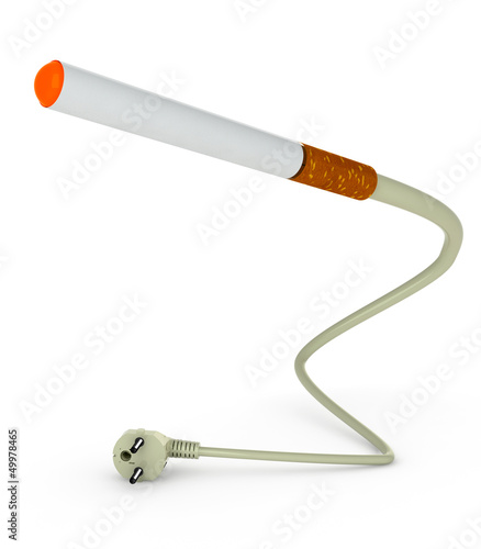 Illustration: Electric cigarette concept Electric cigarette concept