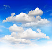 beautiful clouds in the perfect blue sky