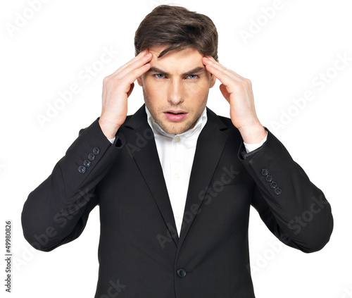 Photo: Portrait of the thinking businessman Portrait of the thinking businessman