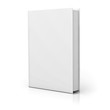 Blank book cover over white background