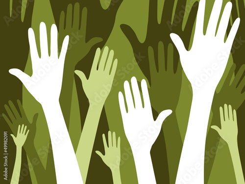 Vector: Forest of hands Forest of hands