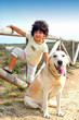 Niña con su perro