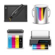 Vector: printing vector icon set printing vector icon set