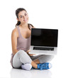 Photo: Happy student with a laptop Happy student with a laptop