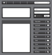 Website dark gray elements and modules