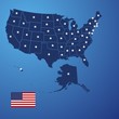 US map stars vector
