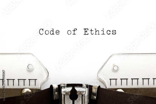 Photo: Code of Ethics Typewriter Code of Ethics Typewriter