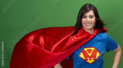 Photo: Proud Mom as Super Mother on Green Screen Proud Mom as Super Mother on Green Screen