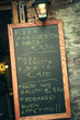 Italian trattoria Menu