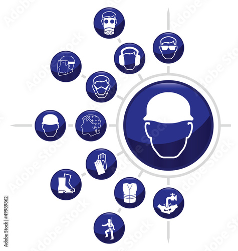 Vector: Mandatory construction related icon set Mandatory construction related icon set