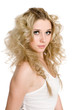 Girl with blond curly hair