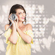 Photo: Cute girlfriend receiving message of love Cute girlfriend receiving message of love