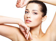 Beauty face of young woman. Skin care concept.
