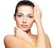 Beauty face of young woman. Skin care concept.
