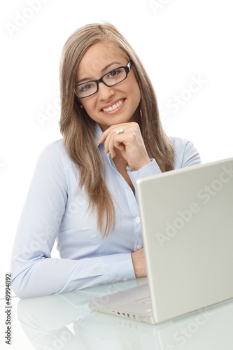 Photo: Portrait of happy businesswoman Portrait of happy businesswoman