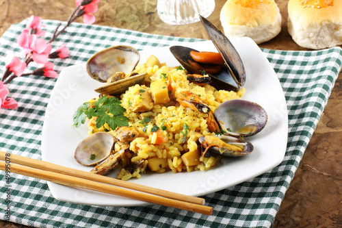 Photo: Risotto with seafood Risotto with seafood