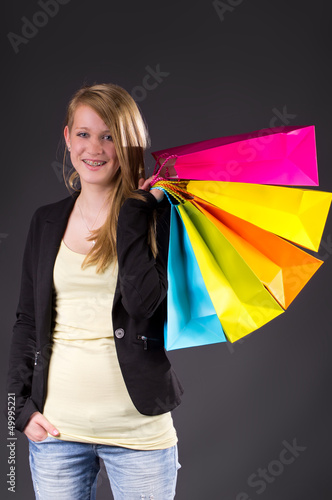 Photo: Teenie with some shopping Bags Teenie with some shopping Bags