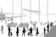 People in Airport Lounge