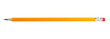 yellow pencil isolated on white