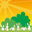 Cute baby Easter bunny
