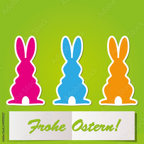 Vector: Osterhasen bunt Osterhasen bunt