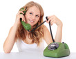 Foto: Attraktives Mädchen telefoniert Attraktives Mädchen telefoniert