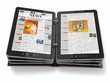 Illustration: Newspaper or magazine from tablet pc. Newspaper or magazine from tablet pc.