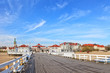 View from the pier on architecture of Sopot, Poland