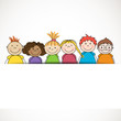 Vector Illustration of Small Kids