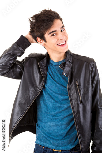 Photo: Studio picture of a young and handsome man posing Studio picture of a young and handsome man posing