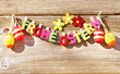 Frohe Ostern - Buchstaben auf Holz