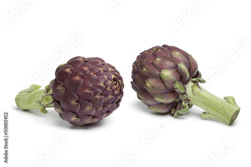 Photo: Two purple artichoke Two purple artichoke