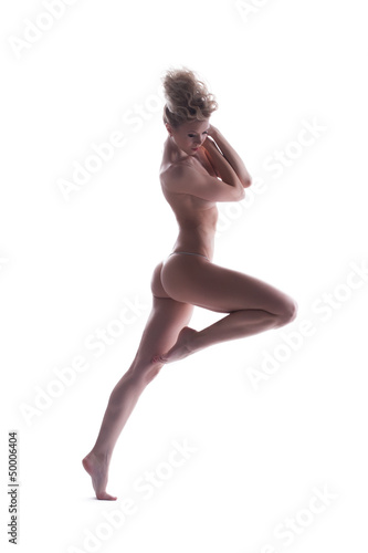 Photo: Slim and pretty nude blonde woman Slim and pretty nude blonde woman