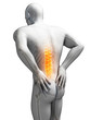 3d rendered illustration - backache male