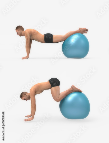 Illustration: Hombre haciendo ejercicios de pilates Hombre haciendo ejercicios de pilates