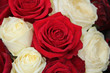 Wedding centerpiece in red and white