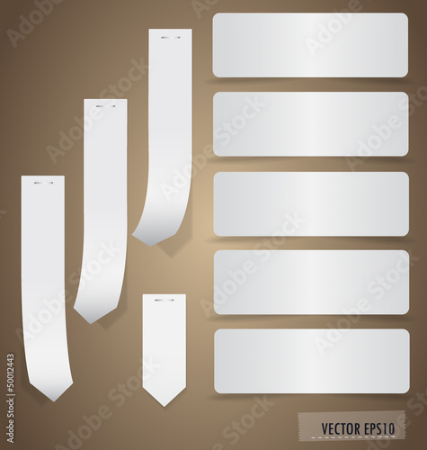 Vector: Note papers, ready for your message. Vector illustration. Note papers, ready for your message. Vector illustration.