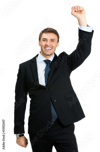 Photo: Happy businessman , isolated Happy businessman , isolated